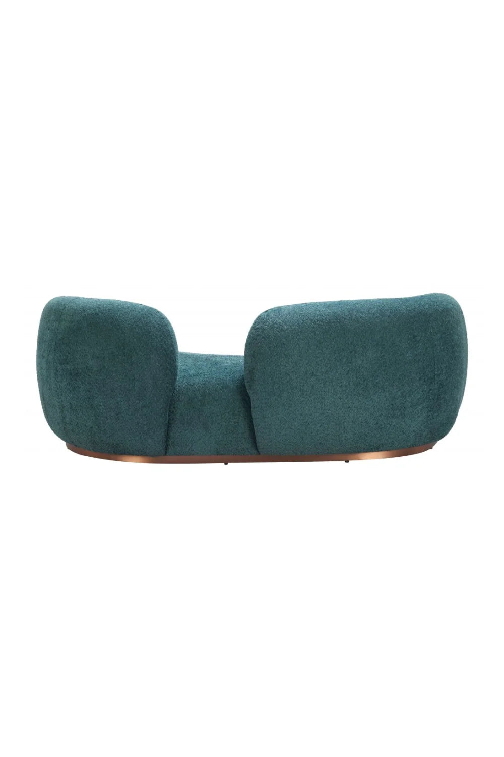 Luxury Curved Teal Fabric Sofa Modern Italian Style for Villa