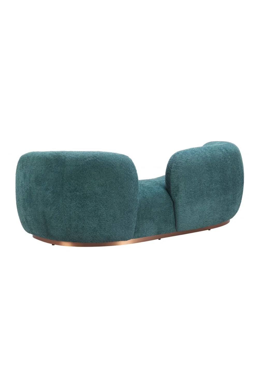 Luxury Curved Teal Fabric Sofa Modern Italian Style for Villa