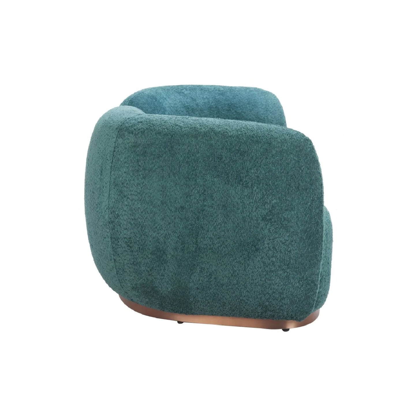 Luxury Curved Teal Fabric Sofa Modern Italian Style for Villa