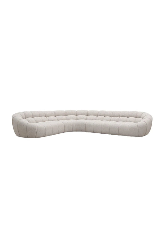 Luxury Curved Tufted Sectional Sofa Modern Italian Style for Villa
