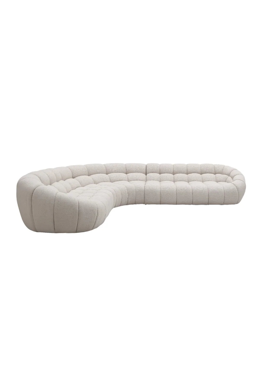 Luxury Curved Tufted Sectional Sofa Modern Italian Style for Villa