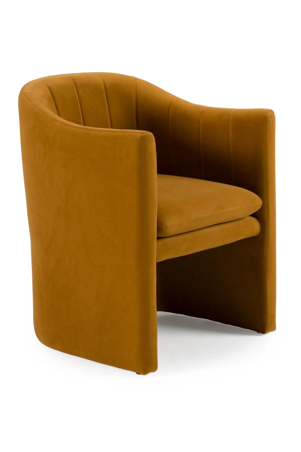 Luxury Curved Velvet Modern Dining Chair European Style for Villa