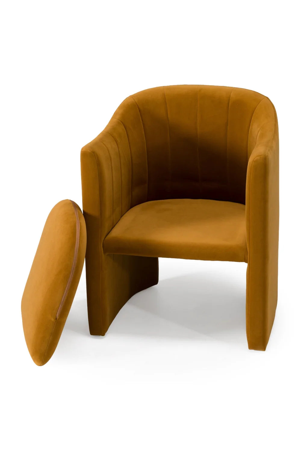 Luxury Curved Velvet Modern Dining Chair European Style for Villa