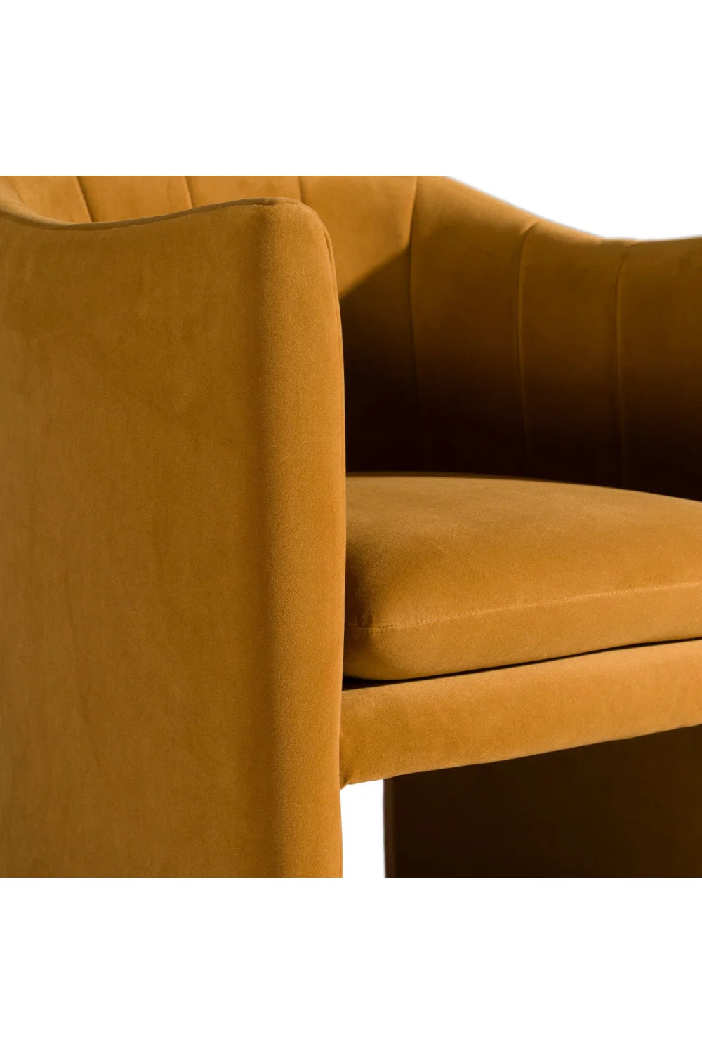 Luxury Curved Velvet Modern Dining Chair European Style for Villa