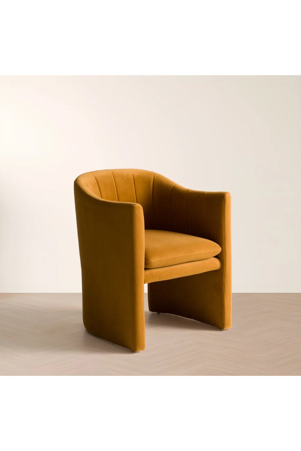 Luxury Curved Velvet Modern Dining Chair European Style for Villa