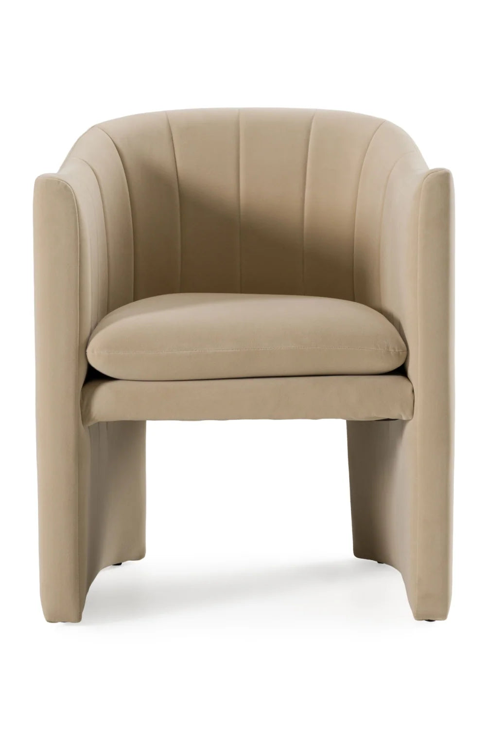 Luxury Curved Velvet Modern Dining Chair European Style for Villa