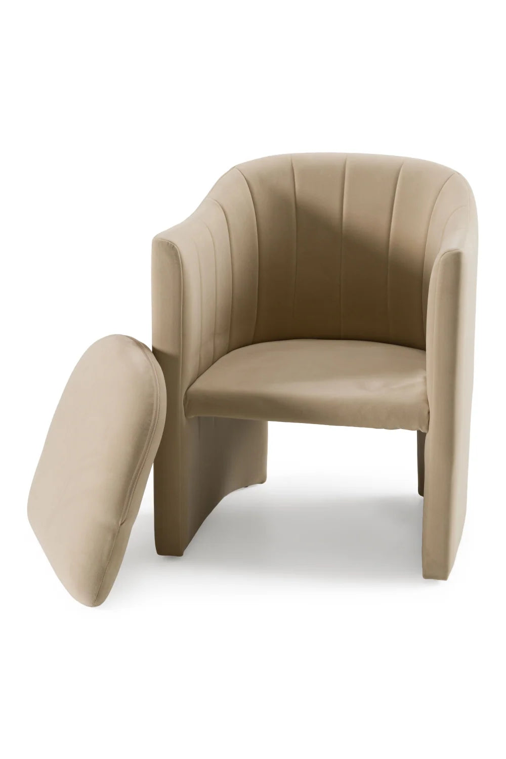 Luxury Curved Velvet Modern Dining Chair European Style for Villa
