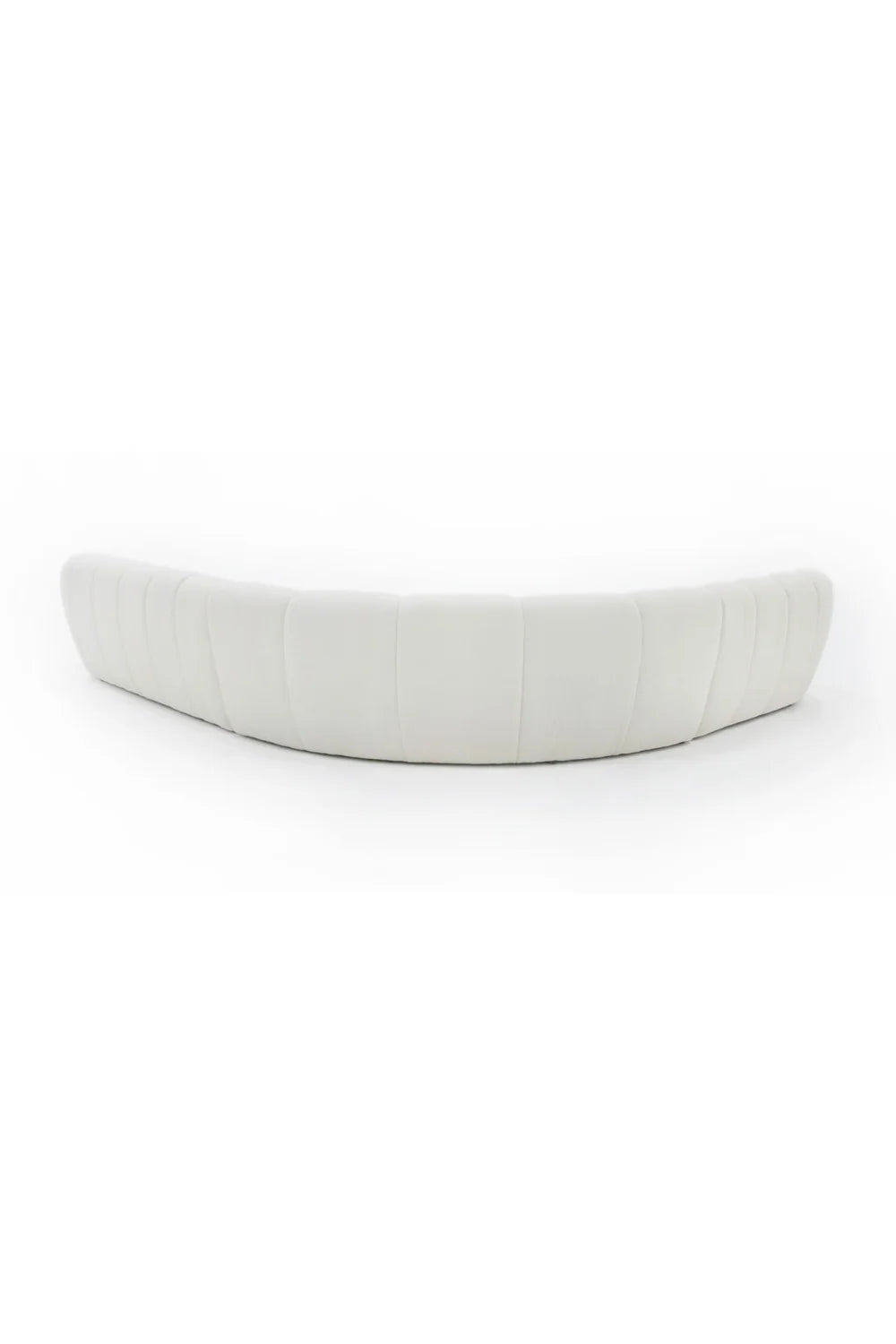 Luxury Curved White Fabric Sectional Sofa Modern Italian Style for Villa