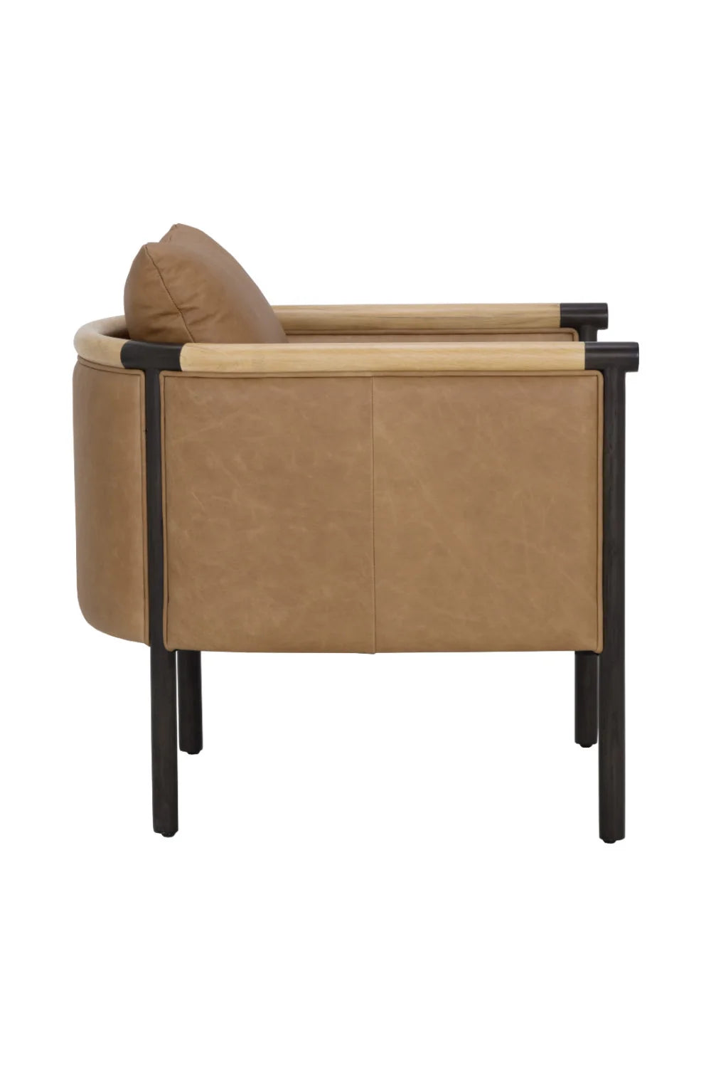 Luxury Curved Wood Lounge Chair Modern Italian Style for Villa