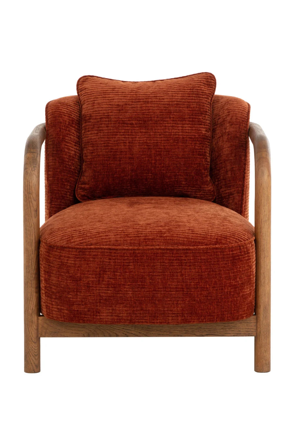 Luxury Curved Wood Lounge Chair Modern Italian Style for Villa