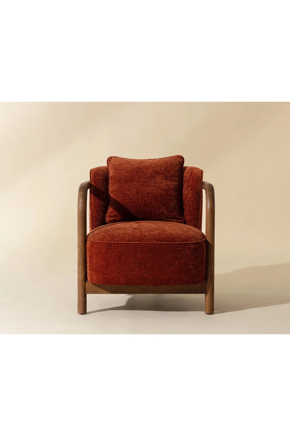 Luxury Curved Wood Lounge Chair Modern Italian Style for Villa