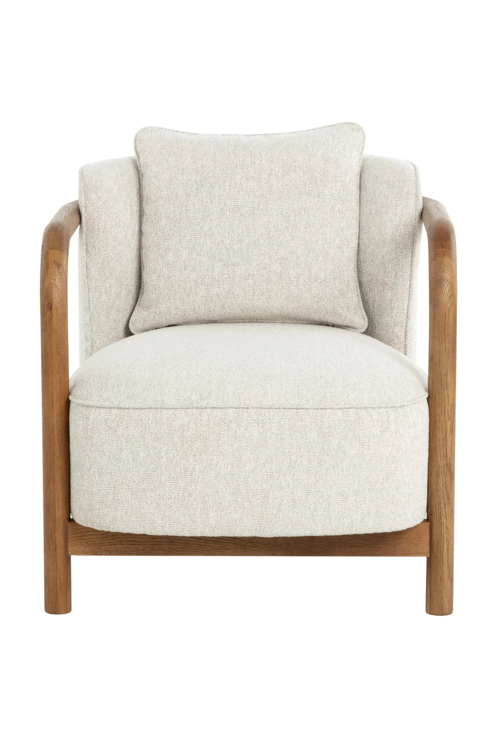 Luxury Curved Wood Lounge Chair Modern Italian Style for Villa