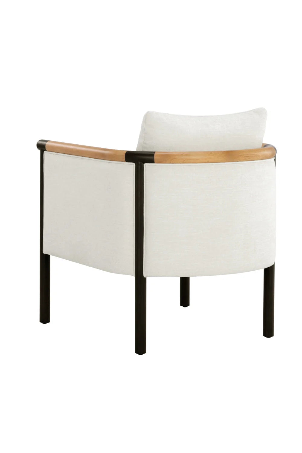 Luxury Curved Wood Lounge Chair Modern Italian Style for Villa