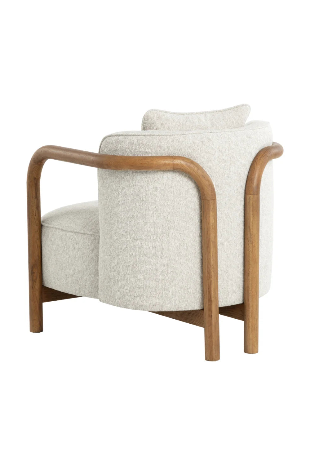Luxury Curved Wood Lounge Chair Modern Italian Style for Villa