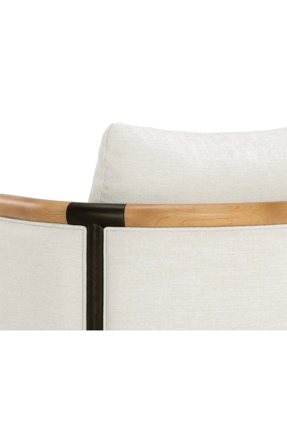 Luxury Curved Wood Lounge Chair Modern Italian Style for Villa