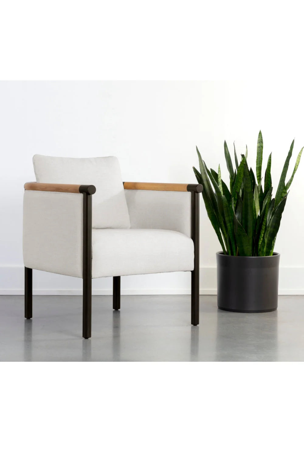 Luxury Curved Wood Lounge Chair Modern Italian Style for Villa