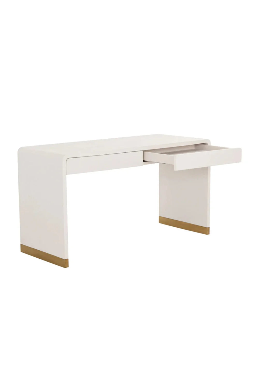 Luxury Curved Wood Modern Desk European Style for Villa