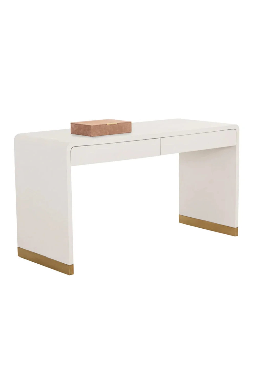 Luxury Curved Wood Modern Desk European Style for Villa