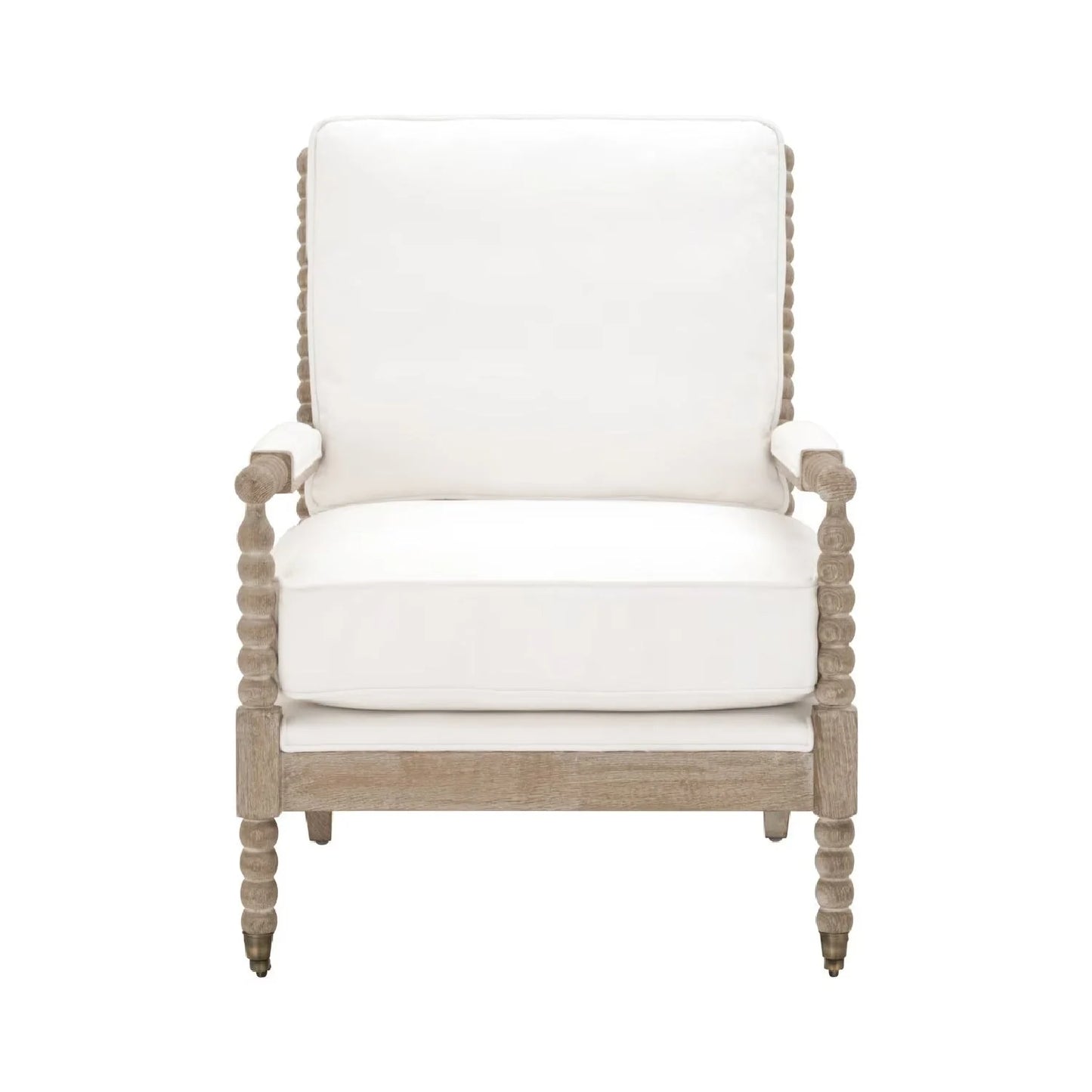 Luxury Cushioned Gray Oak Club Chair Modern Italian Style for Villa