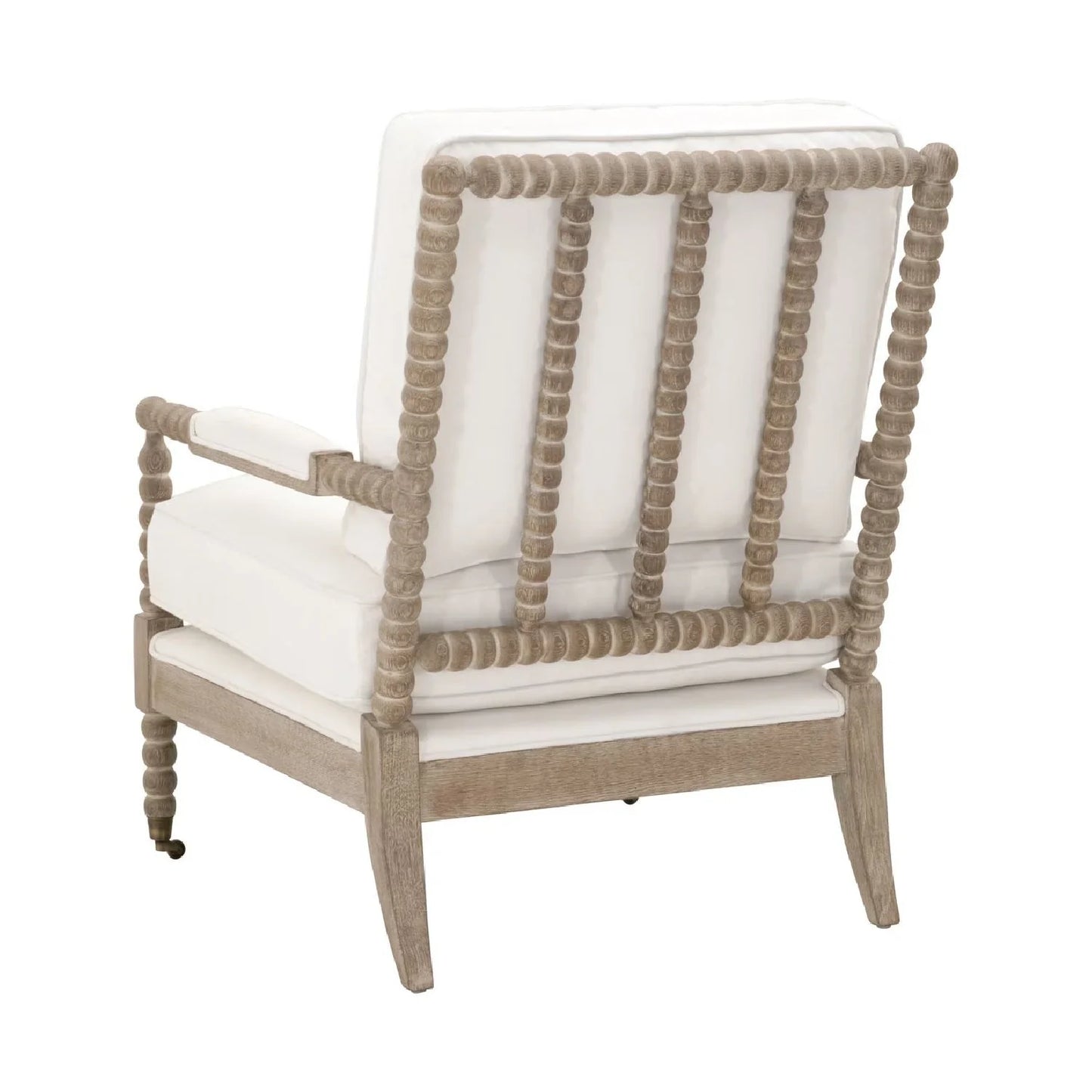 Luxury Cushioned Gray Oak Club Chair Modern Italian Style for Villa