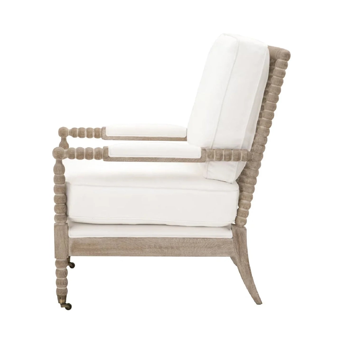 Luxury Cushioned Gray Oak Club Chair Modern Italian Style for Villa