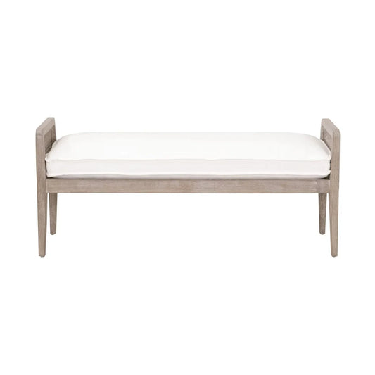 Luxury Cushioned Oak Bench European Style for Villa