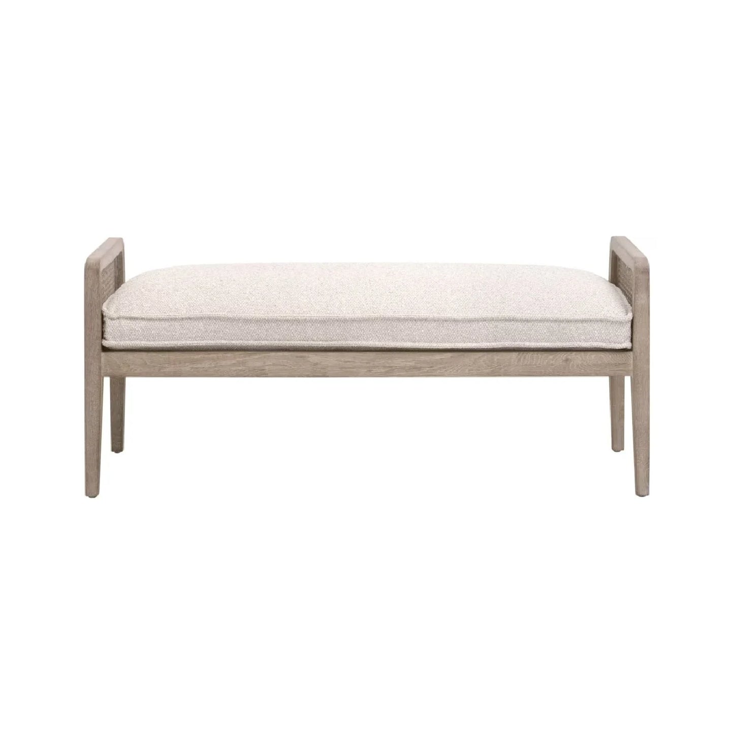 Luxury Cushioned Oak Bench European Style for Villa