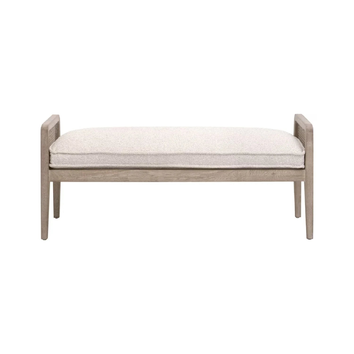Luxury Cushioned Oak Bench European Style for Villa