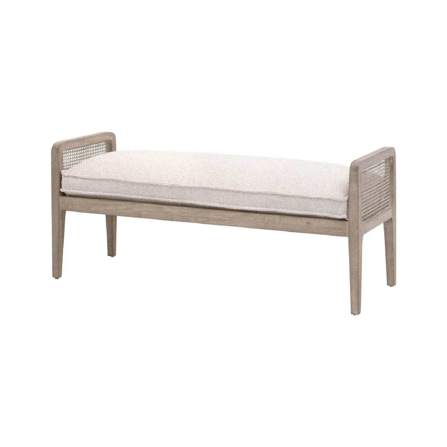 Luxury Cushioned Oak Bench European Style for Villa