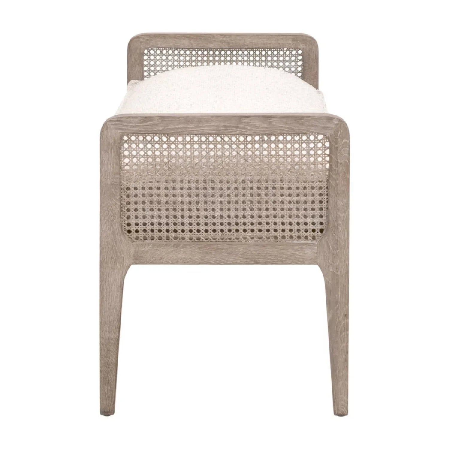 Luxury Cushioned Oak Bench European Style for Villa
