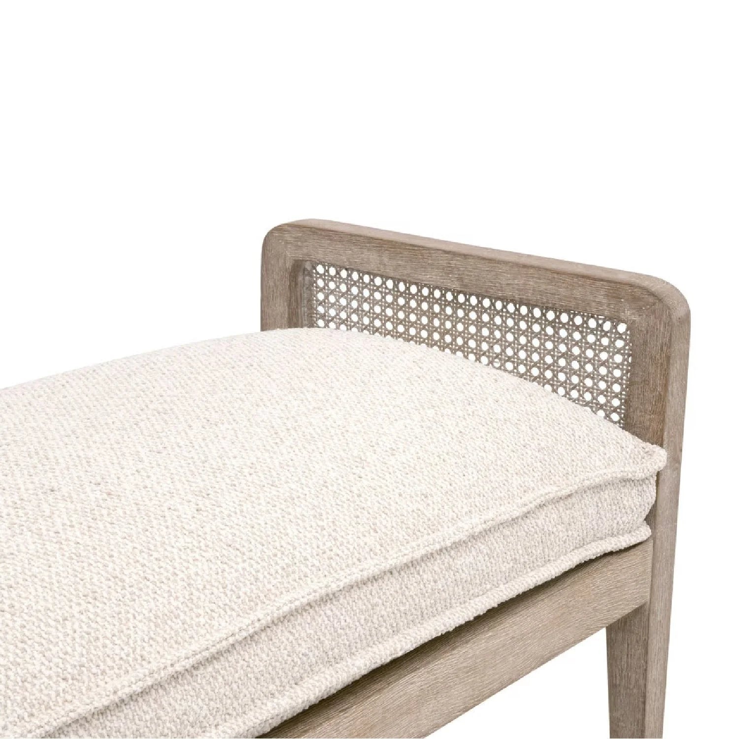 Luxury Cushioned Oak Bench European Style for Villa