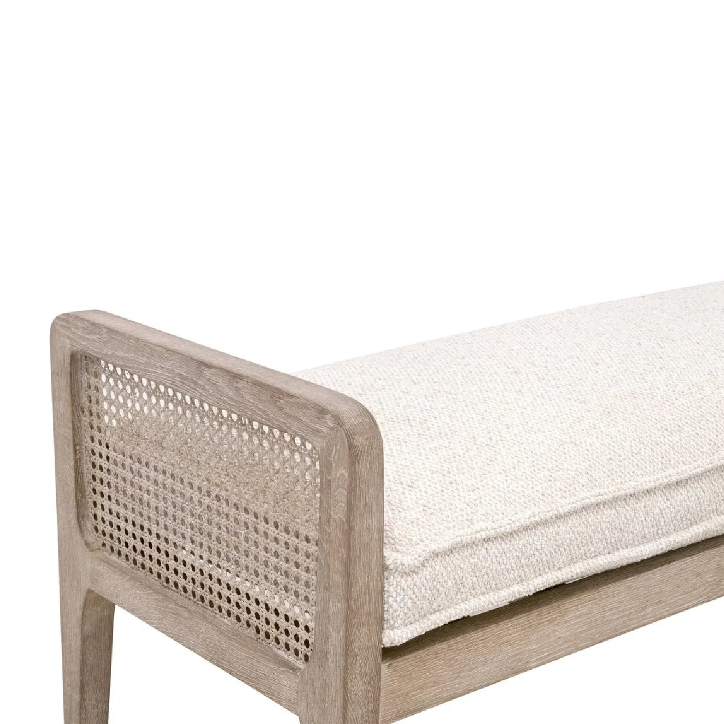 Luxury Cushioned Oak Bench European Style for Villa