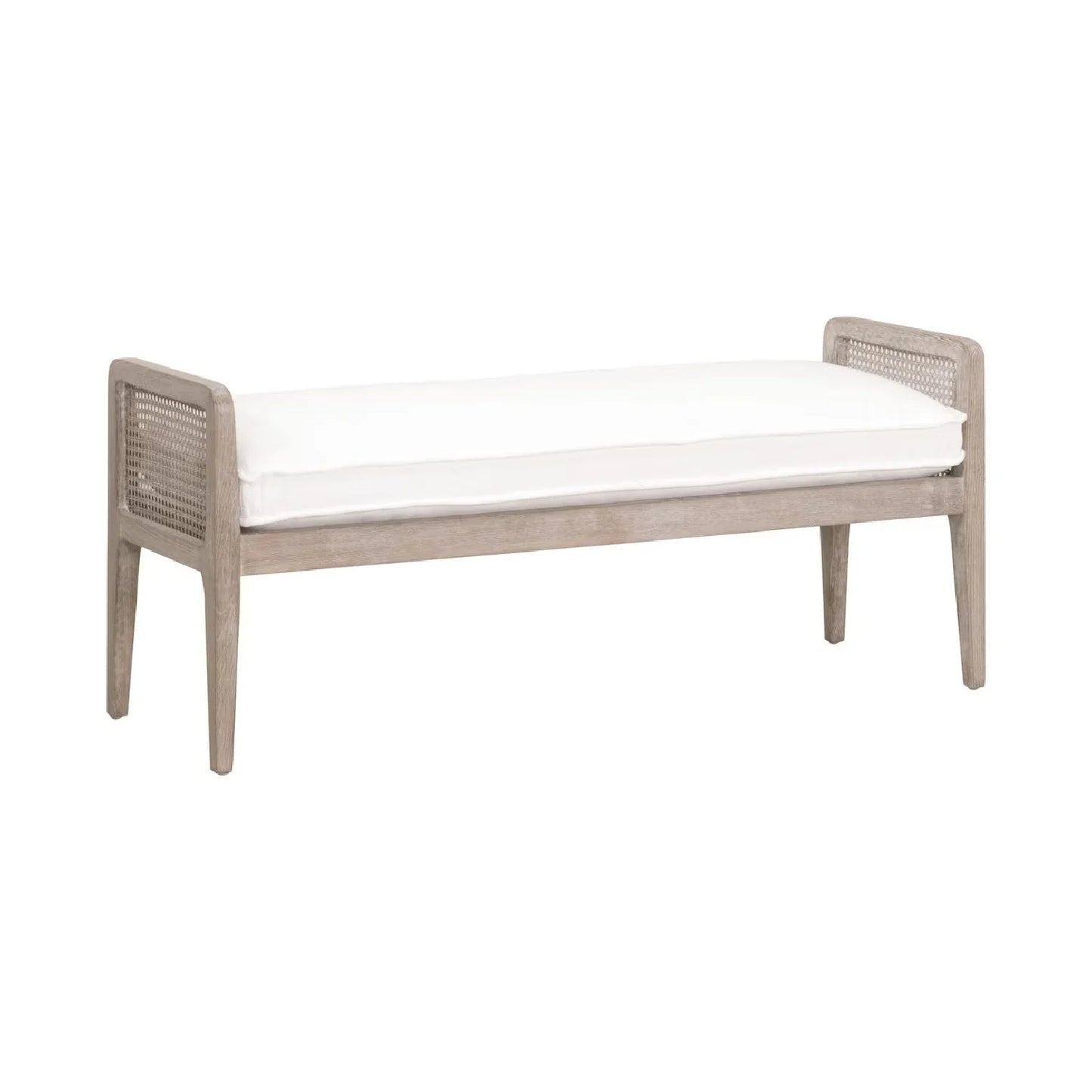 Luxury Cushioned Oak Bench European Style for Villa