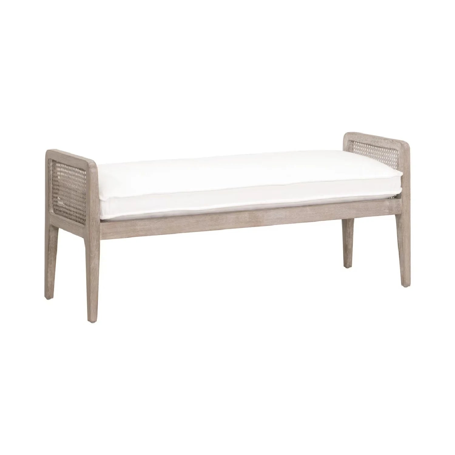 Luxury Cushioned Oak Bench European Style for Villa