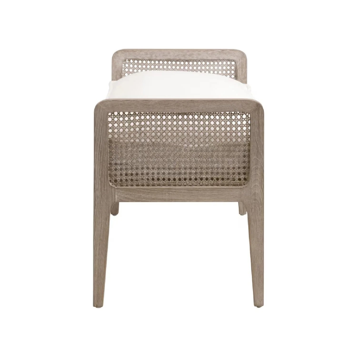 Luxury Cushioned Oak Bench European Style for Villa