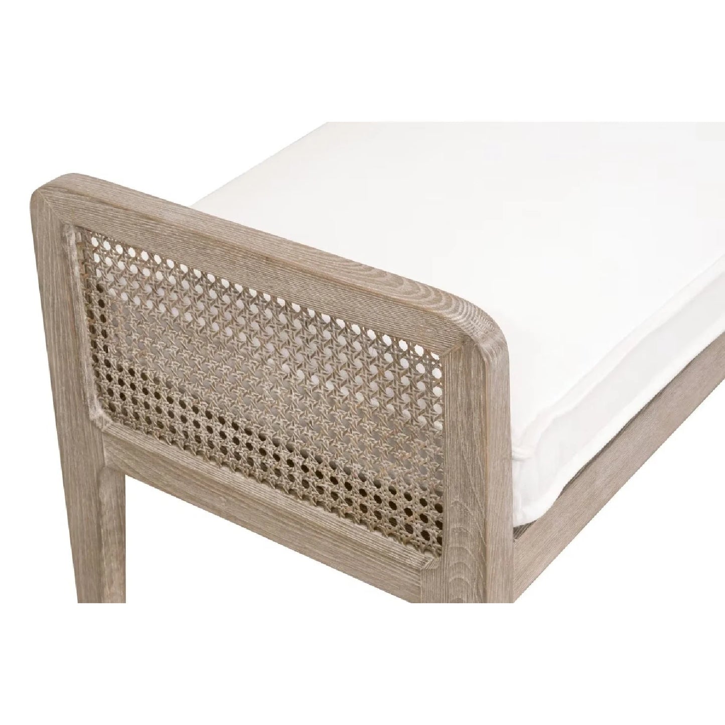 Luxury Cushioned Oak Bench European Style for Villa