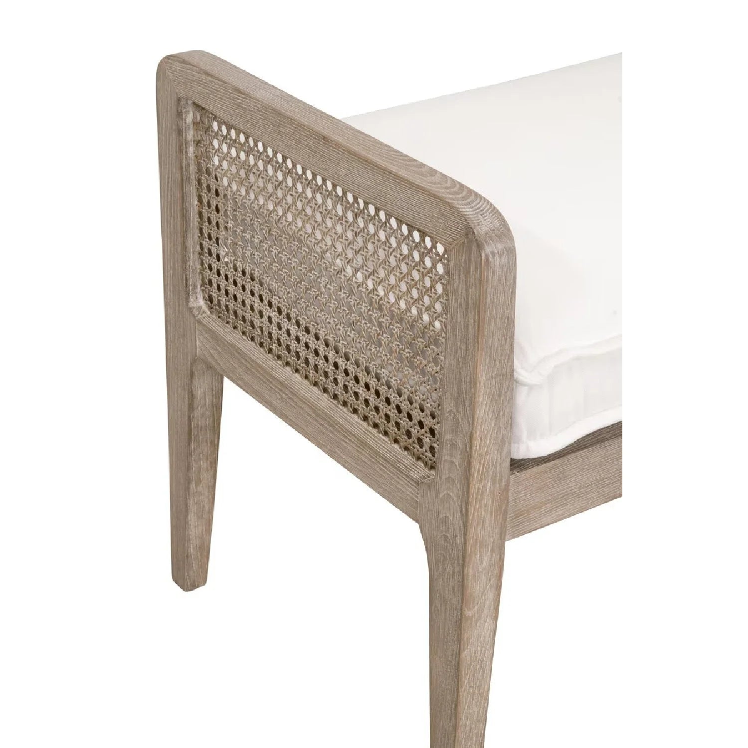 Luxury Cushioned Oak Bench European Style for Villa