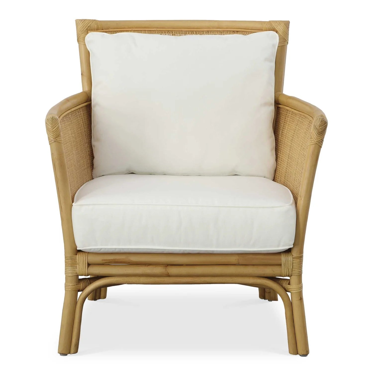 Luxury Cushioned Rattan Accent Chair Modern Italian Style for Villa