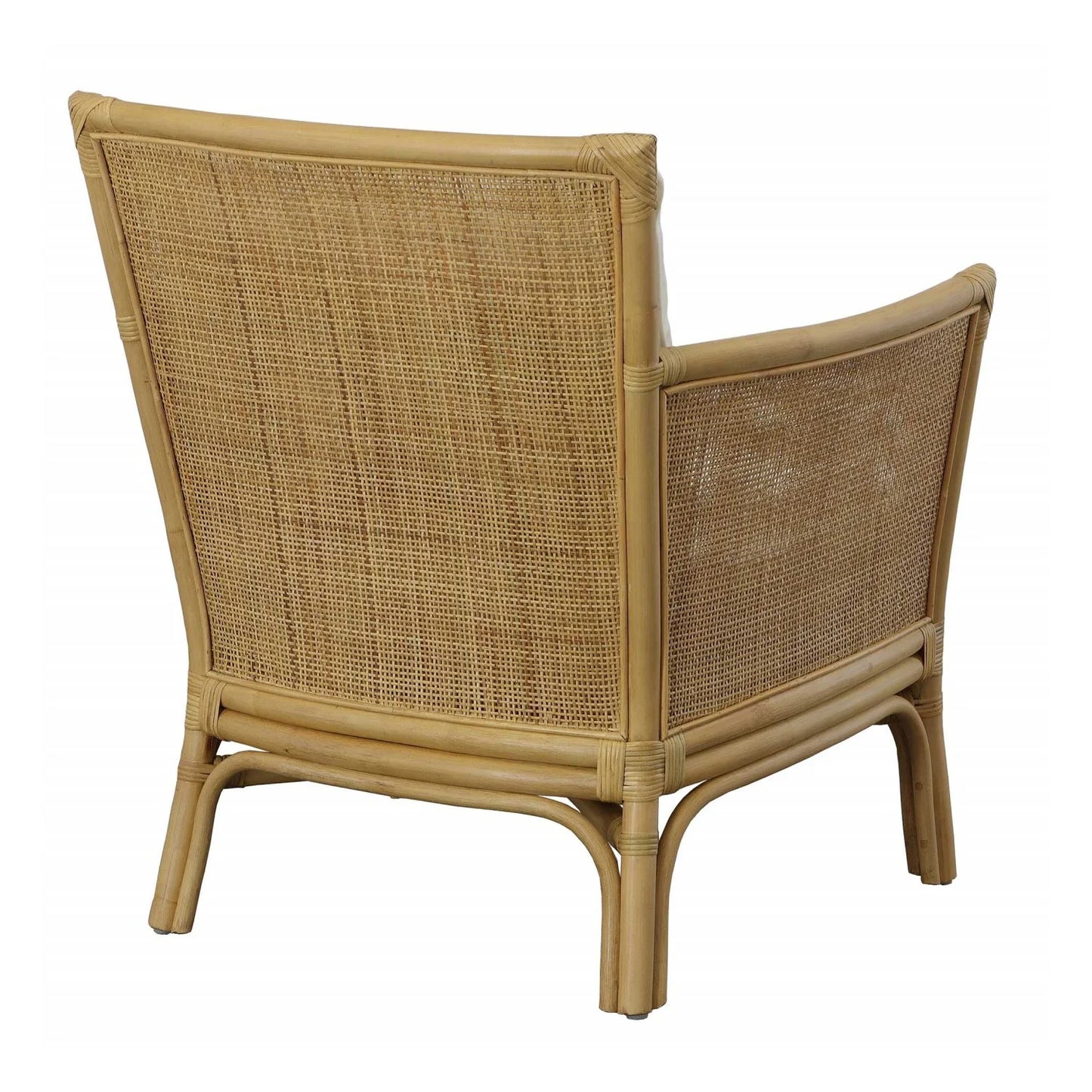 Luxury Cushioned Rattan Accent Chair Modern Italian Style for Villa