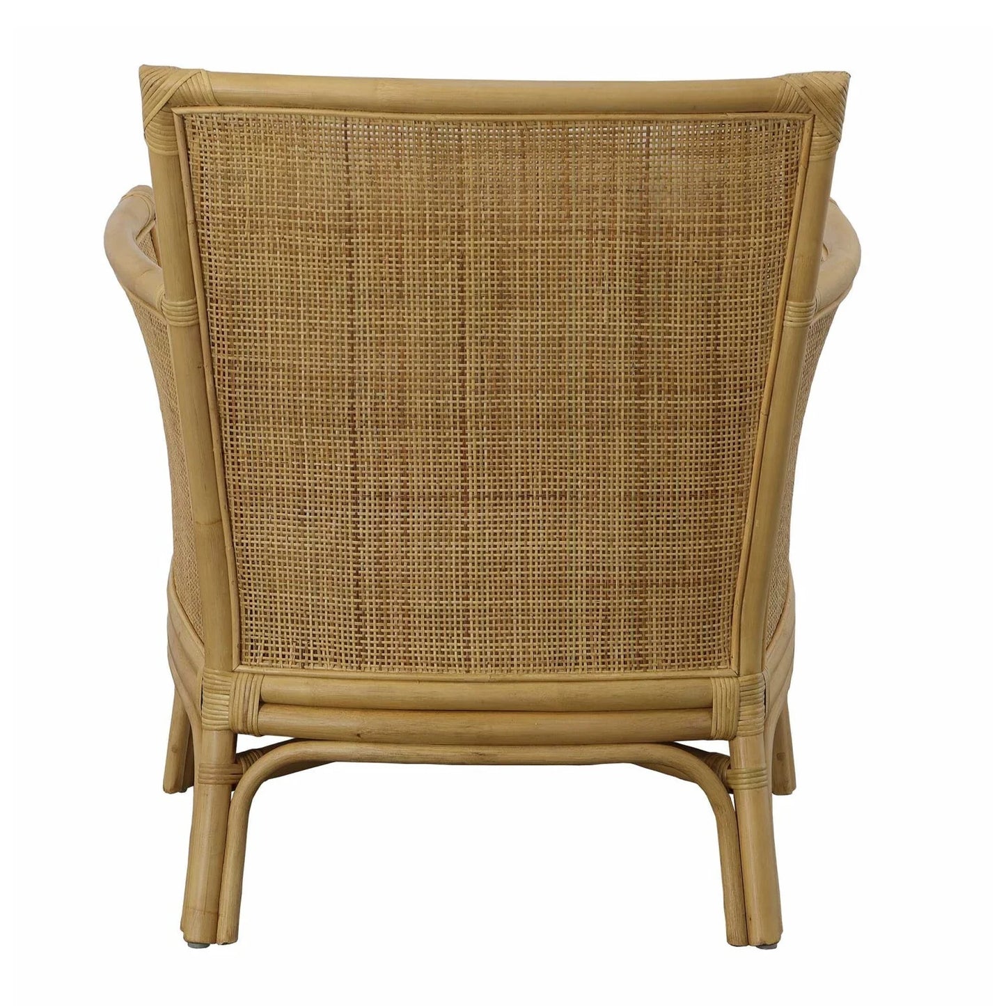 Luxury Cushioned Rattan Accent Chair Modern Italian Style for Villa