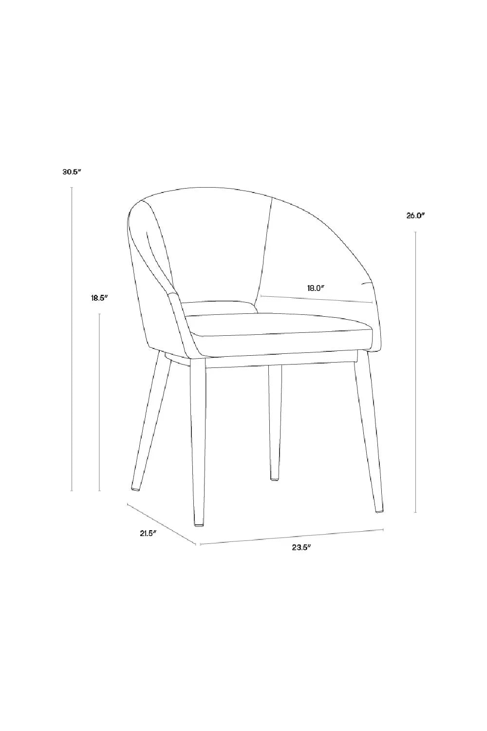 Luxury Cutout Back Modern Dining Armchair European Style for Villa