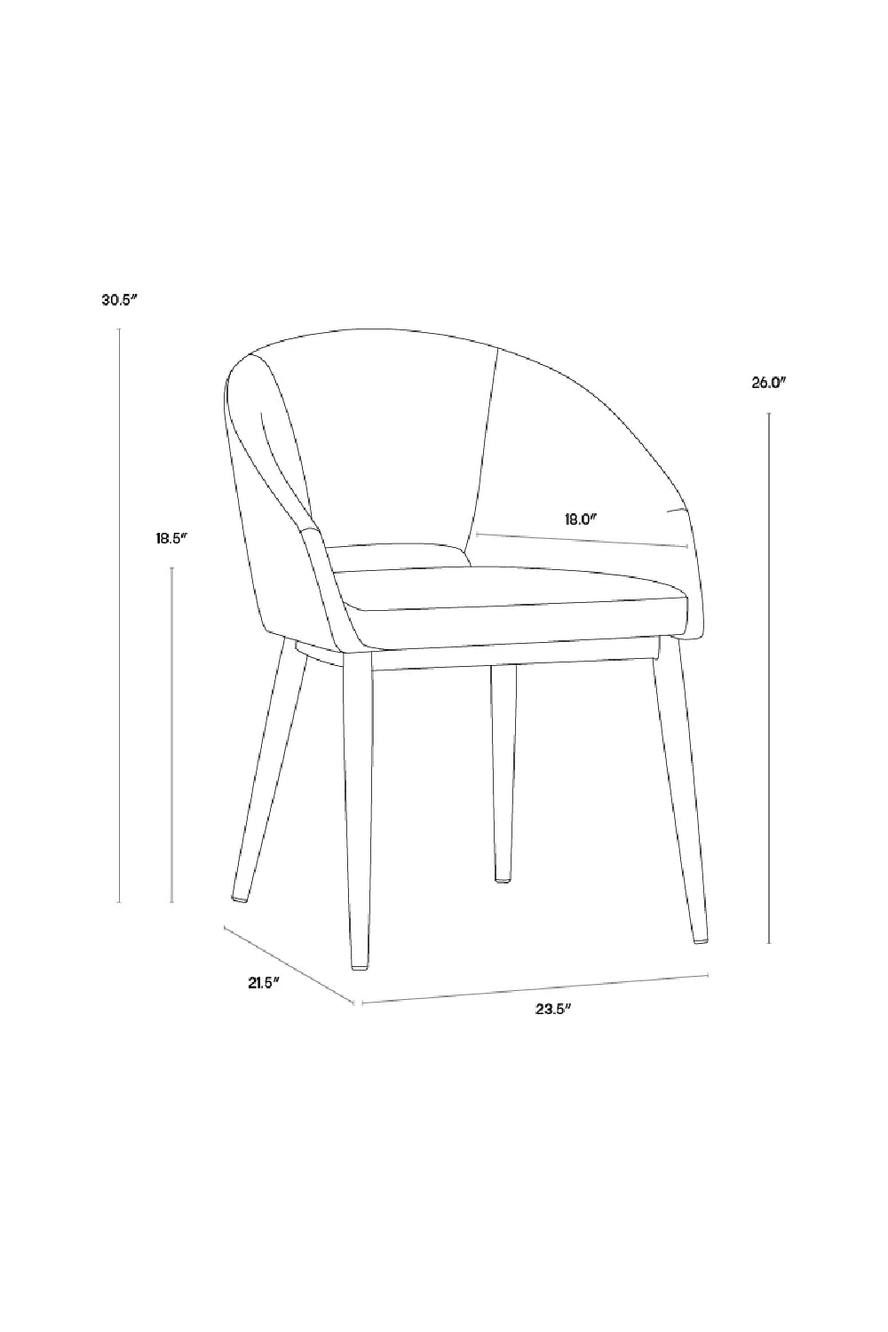 Luxury Cutout Back Modern Dining Armchair European Style for Villa