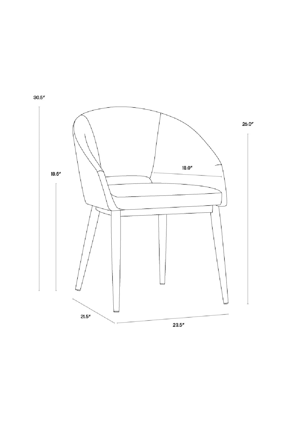 Luxury Cutout Back Modern Dining Armchair European Style for Villa