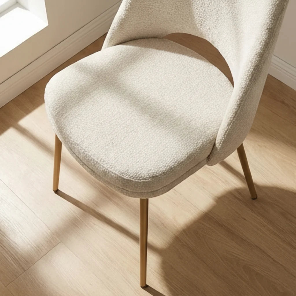 Luxury Cutout-Back Modern Dining Chair European Style for Villa
