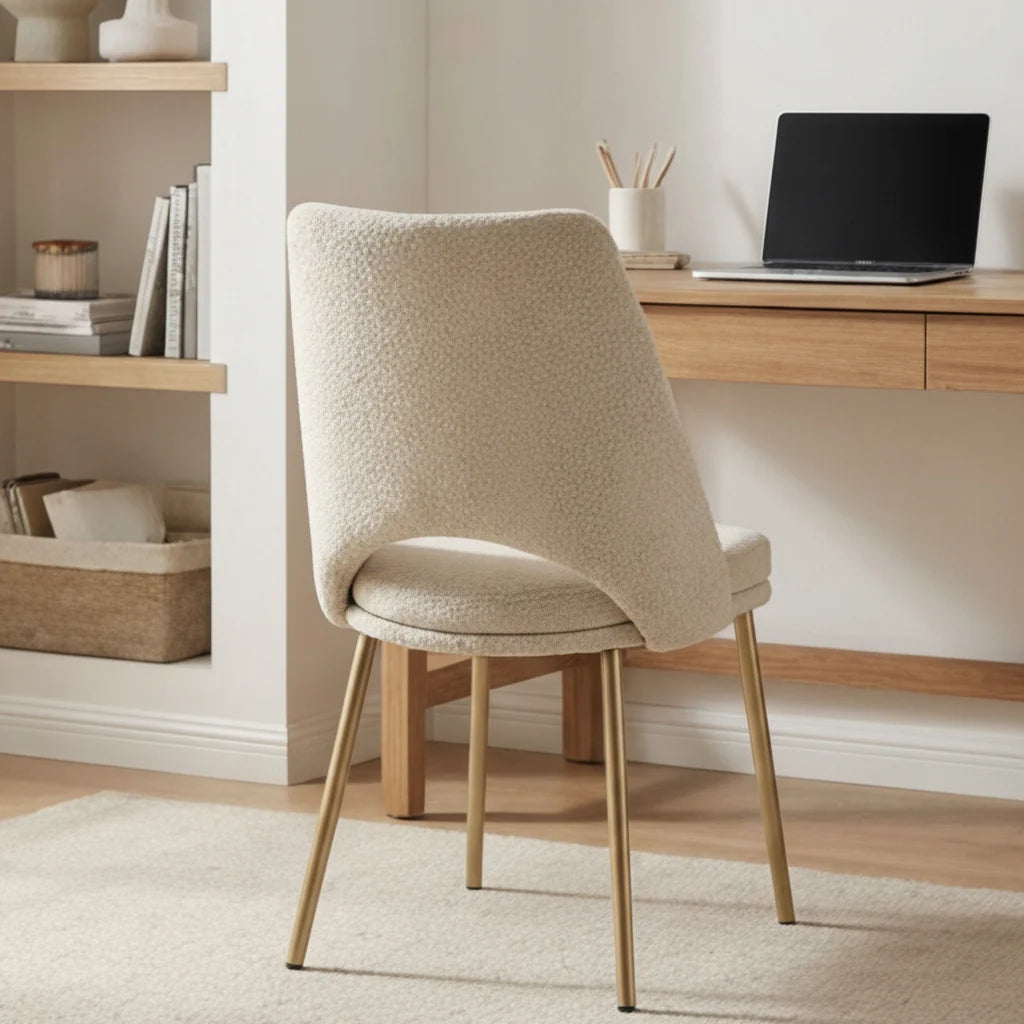 Luxury Cutout-Back Modern Dining Chair European Style for Villa