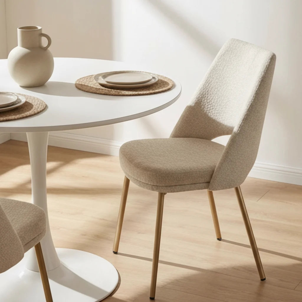Luxury Cutout-Back Modern Dining Chair European Style for Villa
