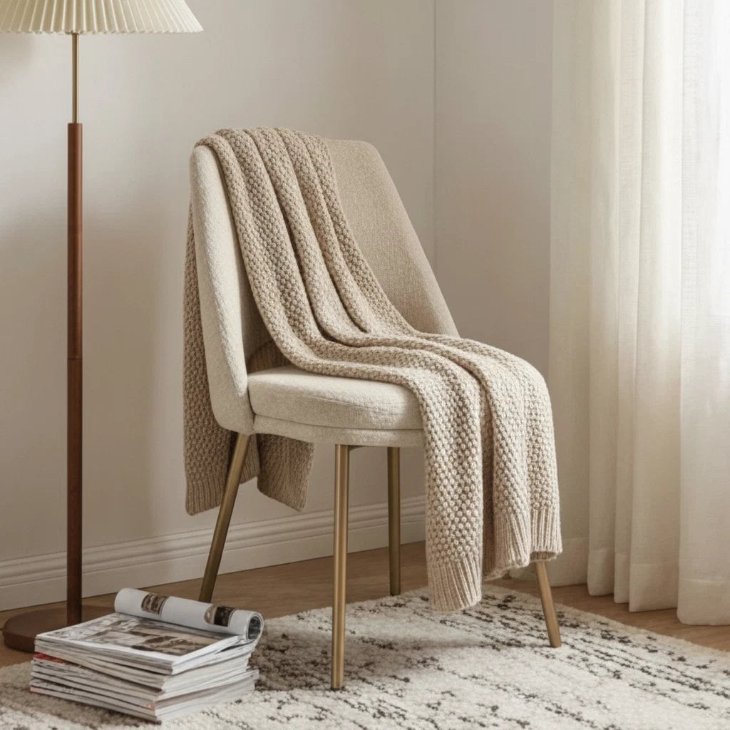 Luxury Cutout-Back Modern Dining Chair European Style for Villa