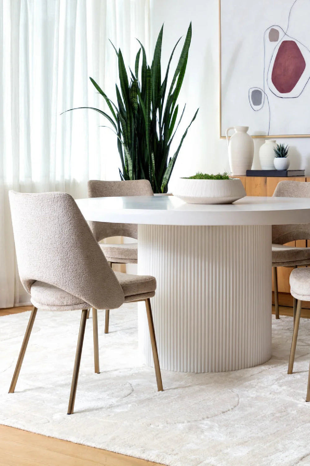 Luxury Cutout-Back Modern Dining Chair European Style for Villa