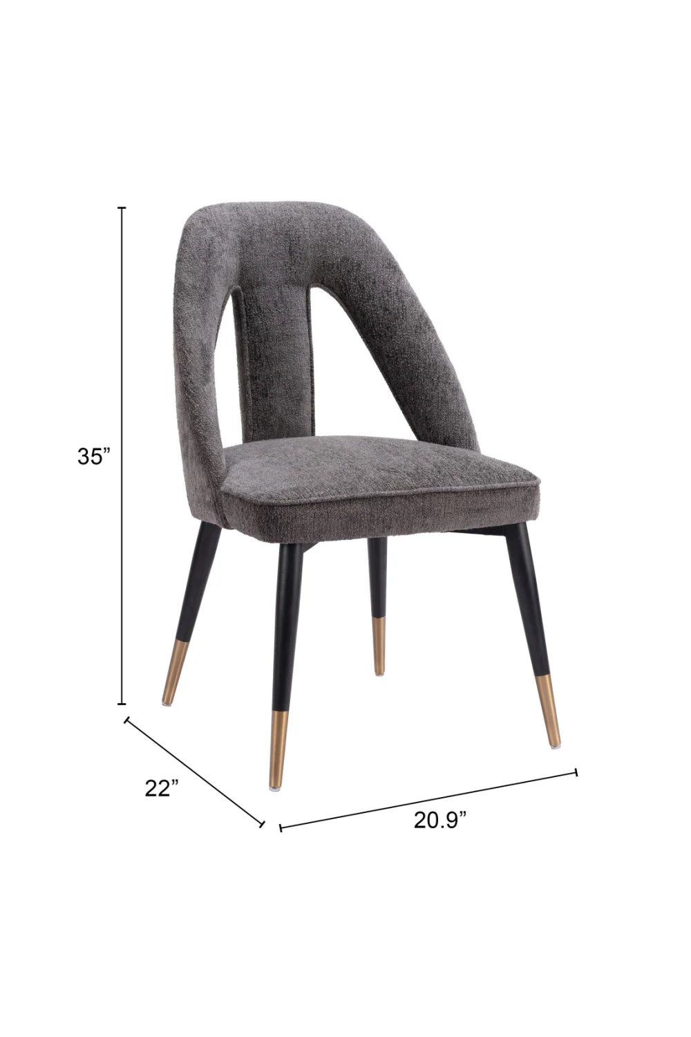 Luxury Cutout Fabric Dining Chair European Style for Villa