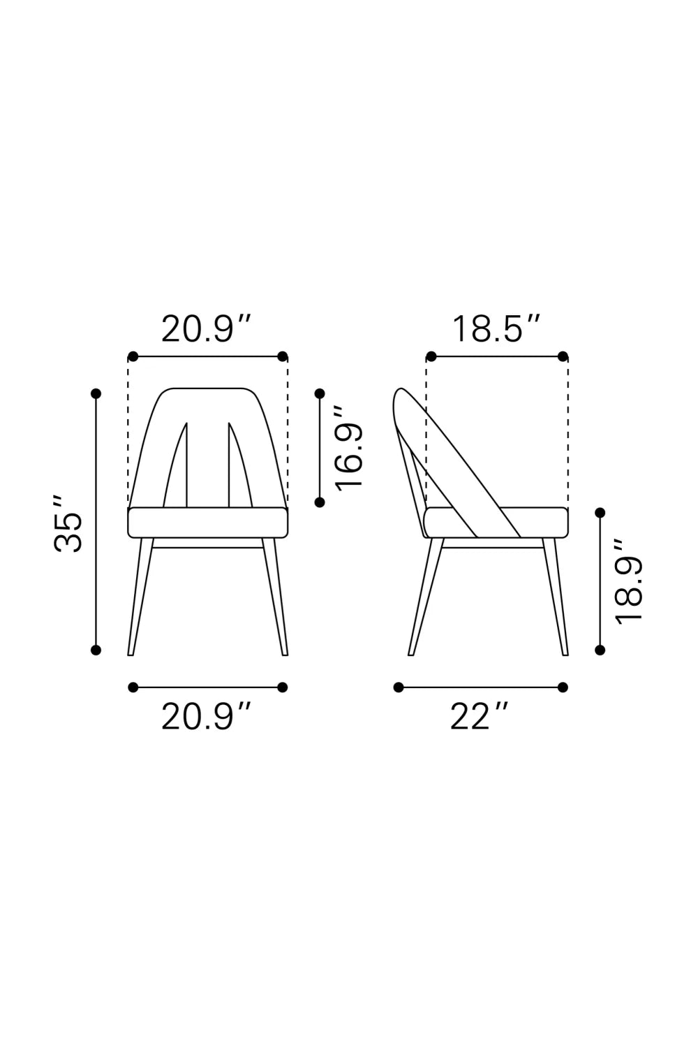 Luxury Cutout Fabric Dining Chair European Style for Villa